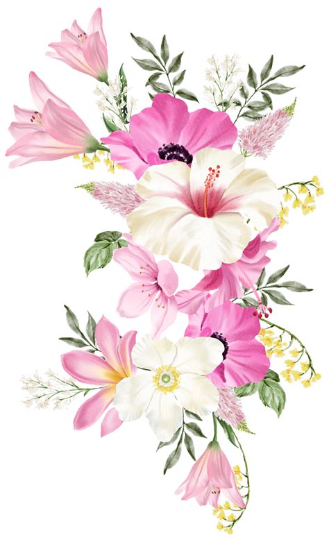 Spring Floral Bouquet Watercolor Flower Blooming 20042481 PNG