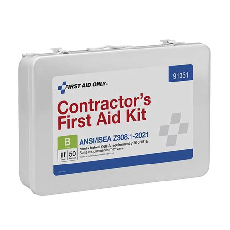 First Aid Only Ansi B Person Contractor Metal Ansi Compliant