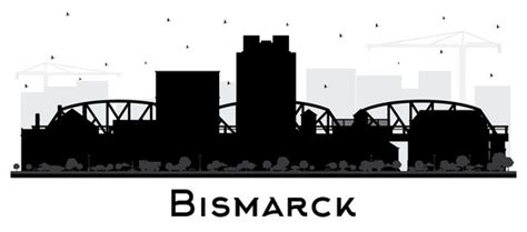 Bismarck north dakota city skyline silhouette Vector Image