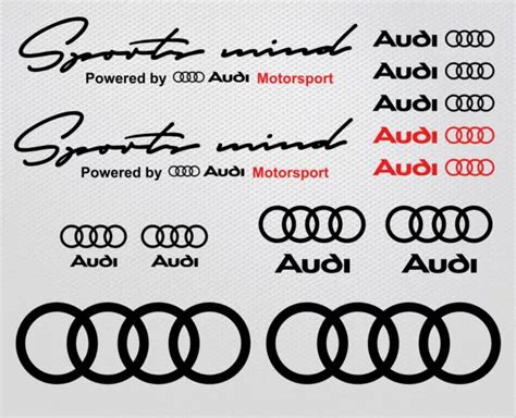 Audi Sports Mind Aufkleber Sticker Quattro A3 A4 A5 A6 Tt S3 Rs Q8