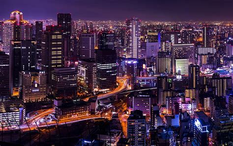 HD wallpaper: Japan City Lights Bright Skyscrapers 4K HD, building ...