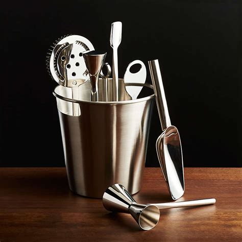 Bar Tool Set Silver Reviews Crate Barrel