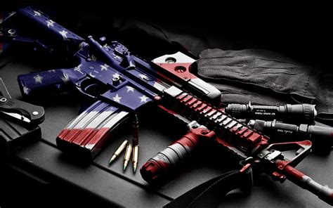 HD wallpaper: M4A1 US flag themed rifle, Weapons, Colt AR-15, Firearm ...