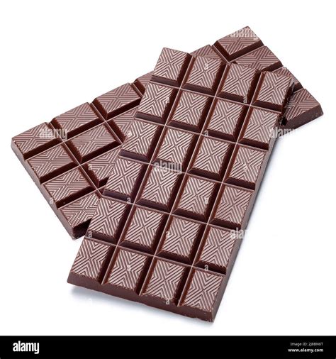 Dark Chocolate Bar On White Background Stock Photo Alamy