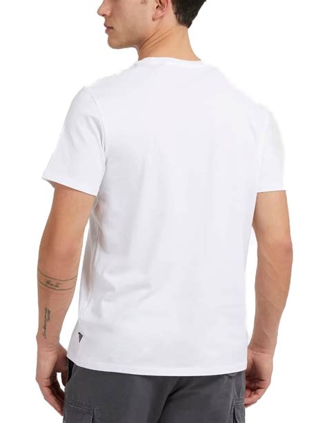 Camiseta Guess Graffiti Blanca Manga Corta Para Hombre