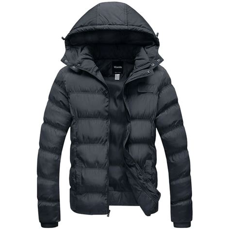 Wantdo Men S Bigandtall Hooded Winter Coat Warm Puffer Jacket Thicken Cotton Coat With Removable