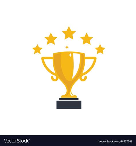 Golden trophy design Royalty Free Vector Image