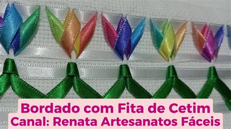 Bordado Fita De Cetim Lindas Flores Coloridas Renata Artesanatos