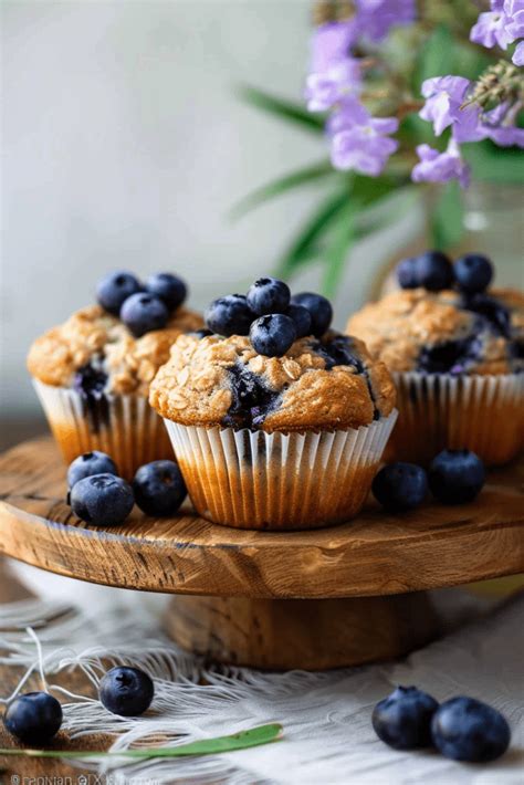 Healthy Blueberry Oatmeal Muffins Recipe