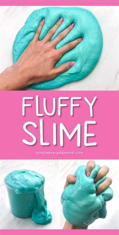 Easy Fluffy Slime Recipe Without Borax Baba Slime Receta Alimentos