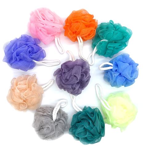 10 Pack Colorful Small Loofah Bath Sponges For Kids And Adults Soft