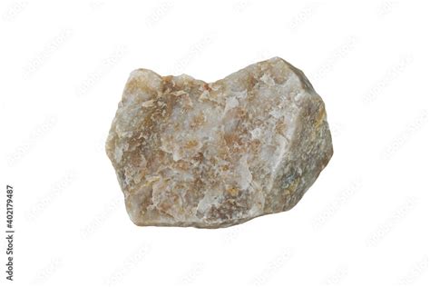 Quartzite rock stone isolated on white background. Quartzite is a ...