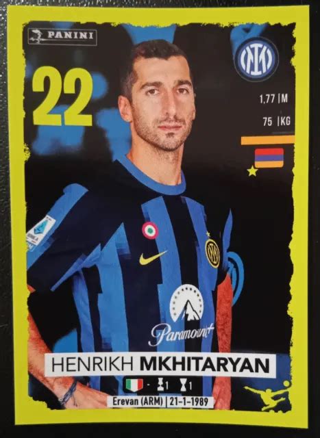 FIGURINA CALCIATORI PANINI 2024 2023 24 Henrikh Mkhitaryan Inter N 223