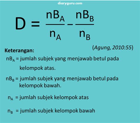 Cara Mencari Daya Beda Pada Suatu Soal Diary Guru