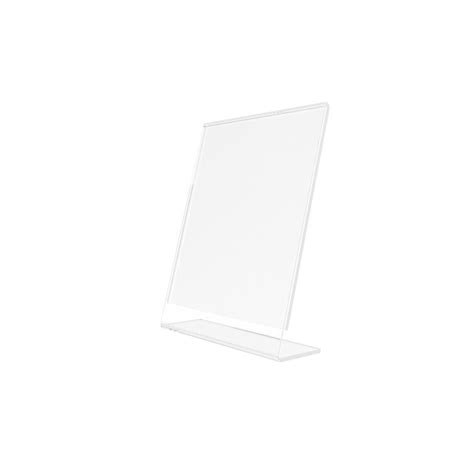 Fixturedisplays 1pk Clear Acrylic Sign Holder With Slant Back Design Picture Frame Wayfair Canada