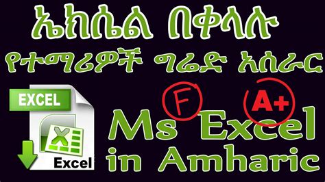 How To Calculate Students Grade In Excel Excel Tutorial In Amharic