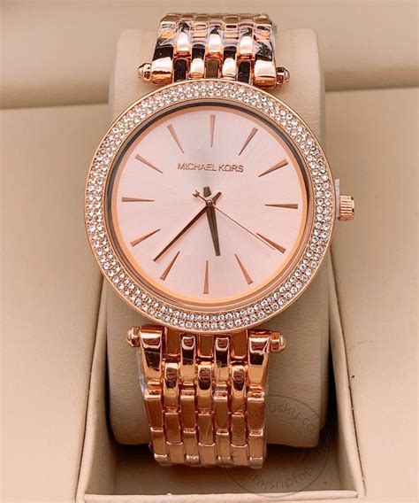 Michael Kors Darci Rose Gold Diamond Case Women’s Watch For Girl Or Woman Rose Gold Dial Mk3192