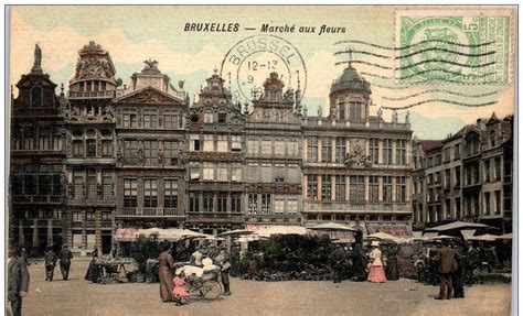 Bruxelles Belgique BRUXELLES le marché aux fleurs Carte