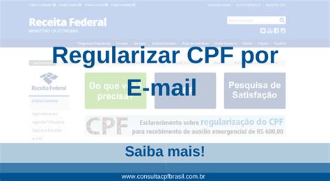 Saiba Como Enviar Documentos Por E Mail Para Regularizar O Cpf