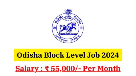 Odisha Block Level Recruitment 2024 Salary ₹ 55 000 Per Month