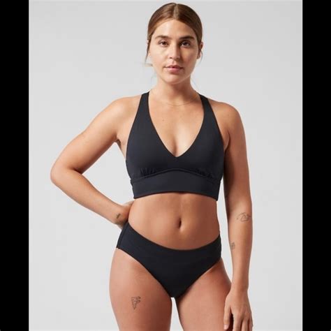 Athleta Swim Nwtathleta Black Plunge Bikini Top Ddd Large Poshmark