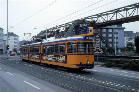 Wuppertal Sl 611 Gt8 3817 Am Clef Im Mai 1987 Bahnbilderde