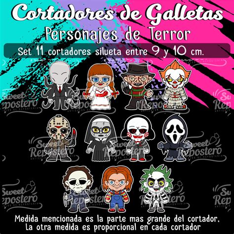 Cortadores De Galleta Personajes De Terror Sweet Repostero