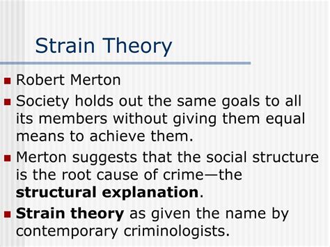 Social Strain Theory