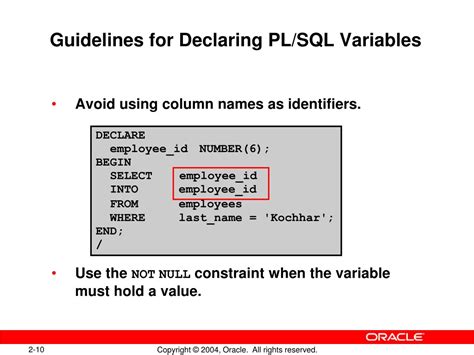 Ppt Declaring Pl Sql Variables Powerpoint Presentation Free Download Id 8640369