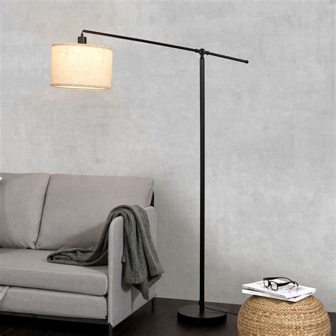 Lux Pro Staande Lamp Stevenage Vloerlamp 170 Cm Zwart En Beige E27