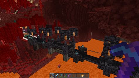 1 16 Nether Base And Bridge Builds R Minecraft