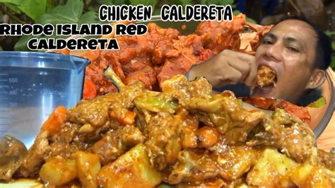 Rhode Island Red Chicken Caldereta Kalderetang Manok Pinoy Mukbang