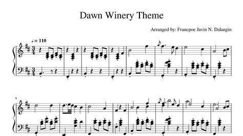 Genshin Impact Dawn Winery Theme Piano Sheet Music YouTube