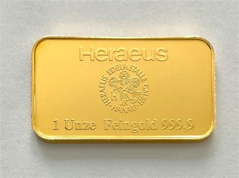 1 Troy Ounce Gold 999 Heraeus Catawiki