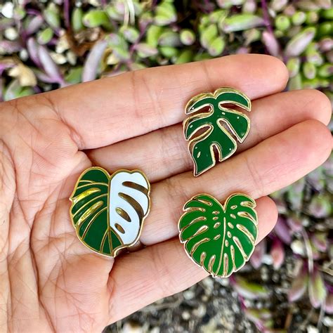 Monstera Plant Pin Plant Enamel Pin Plant Scouts