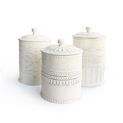 White Canisters Sets For The Kitchen Deals For Diamond Piece