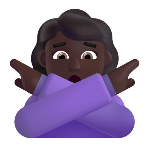 Woman Gesturing No 3d Dark Icon Fluentui Emoji 3d Iconpack Microsoft