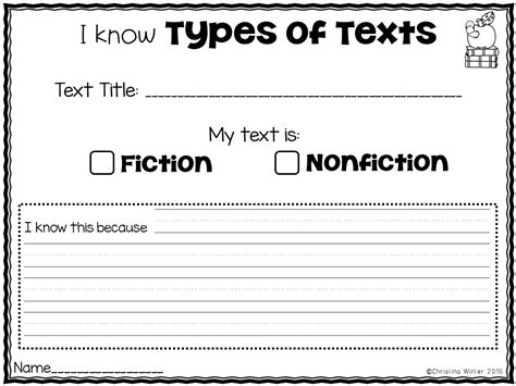 Fiction And Nonfiction Worksheets