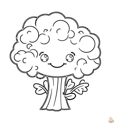 Printable Broccoli Coloring Pages Free For Kids And Adults