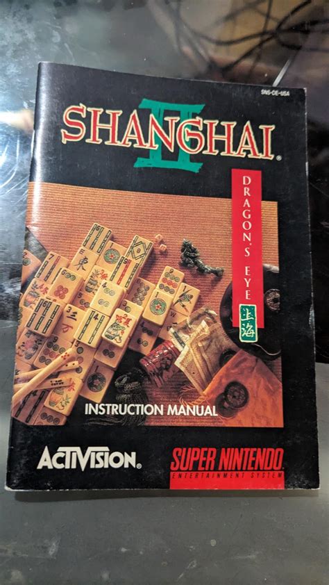 Shanghai II Dragon S Eye Manual Only Super Nintendo