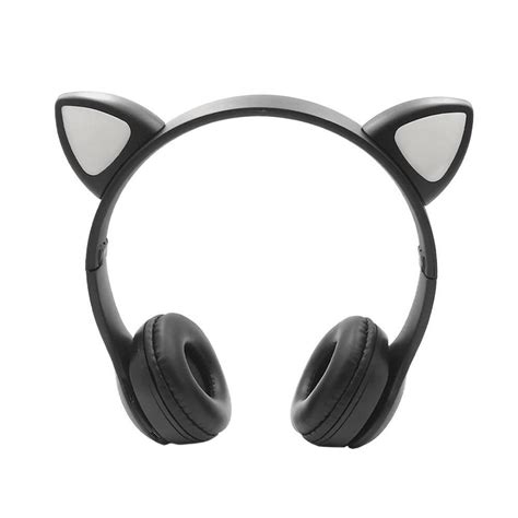 Fone De Ouvido Orelha De Gato Preto Booglee Kabum