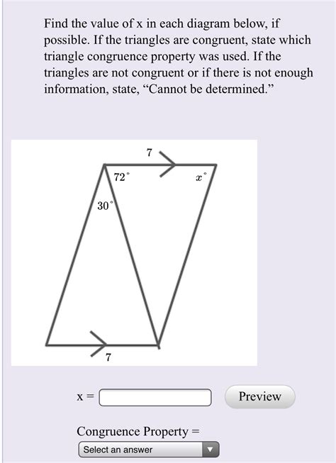 Solved Find The Value Of X In Each Diagram Below If Possible If The