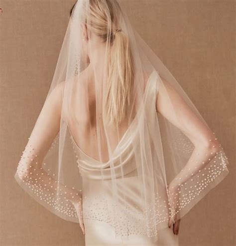 Pearl Edge Wedding Veil Pearl Beaded Wedding Veil Pearl Etsy