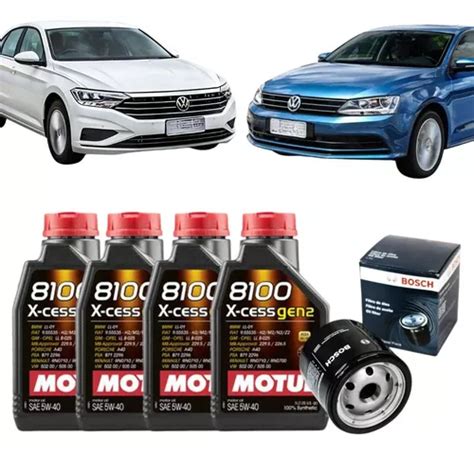 Kit Troca De Oleo Motul 8100 5w40 Filtro Vw Jetta Tsi 1 4