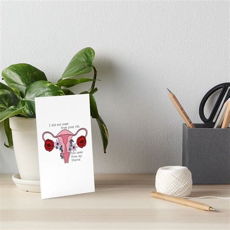 Feminist Flower Uterus Art Board Print For Sale By Lilehn Art Redbubble