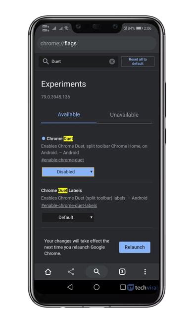 How To Enable The New Duet Menu Of Chrome Browser On Android