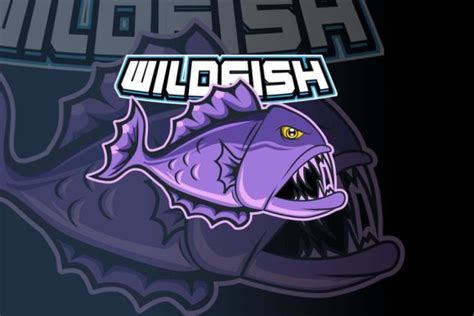 Wild Fish Mascot Sport Logo Design Graphic by triplethree.graphic ...