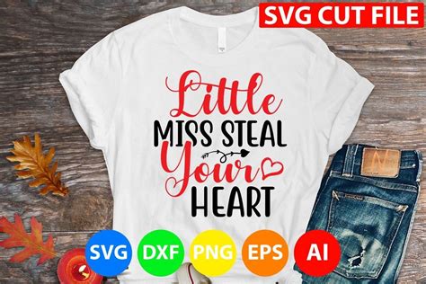 Little Miss Steal Your Heart Svg Graphic By Gatewaydesign · Creative Fabrica