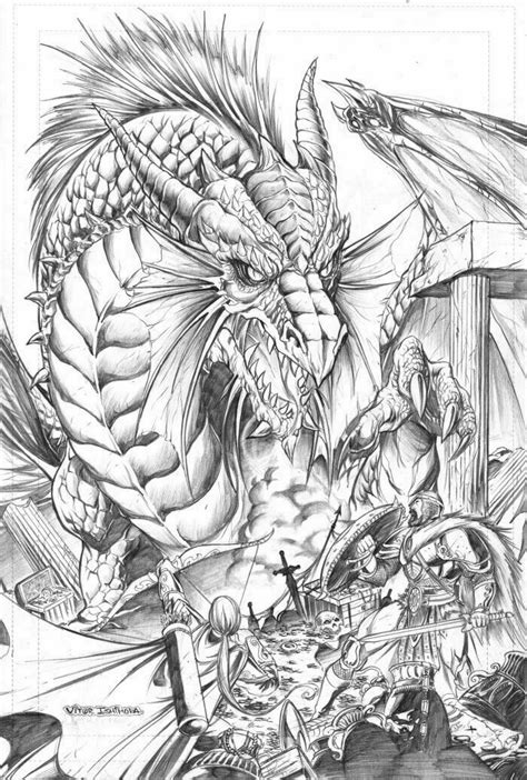 Pencil Drawing Of A Dragon at PaintingValley.com | Explore collection ...