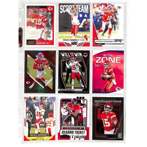 9 Patrick Mahomes Cards With Inserts